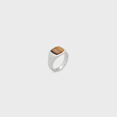 Tom Wood Kay Ring Tiger Eye 62" - Silver