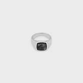 Tom Wood Kay Ring Larvikite 62" - Silver