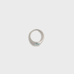 Tom Wood Kay Ice Blue Ring - Silver