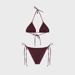 Venuja Triangle Bikini Set - Burgundy