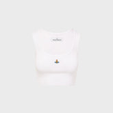 Vivienne Westwood Cropped Rib Vest - White