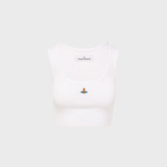 Vivienne Westwood Cropped Rib Vest - White