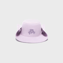 The Attico Embroidered Wide Brim Cap - Faded Violet
