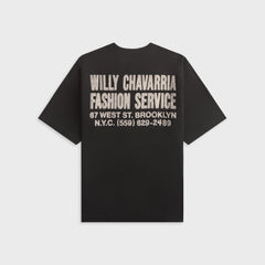 Willy Chavarria Fashion Services Standard Tee - Black