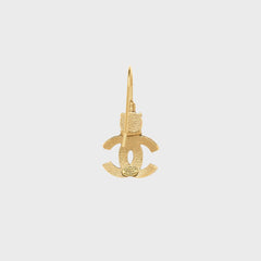WGACA Chanel Crystal CC Earrings - Gold