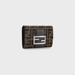WGACA Fendi Zucca Compact Wallet - Brown