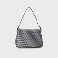 WGACA Fendi Zucchino Mamma Shoulder Bag - Navy