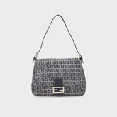 WGACA Fendi Zucchino Mamma Shoulder Bag - Navy