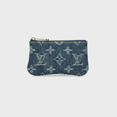 WGACA Louis Vuitton Denim Pochette Cles Wallet - Blue