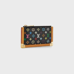 WGACA Louis Vuitton x Takashi Murakami Pochette Cles Coin Wallet - Black / Multi