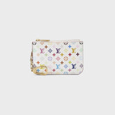 WGACA Louis Vuittion Pochette Cles Key Pouch - White / Multi