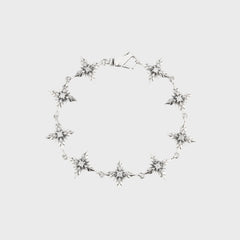 Emanuele Bicocchi Stella Ventis Clear Crystal Bracelet - Silver