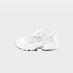 New Balance TD 740 Bungee Lace - White / Silver Metallic