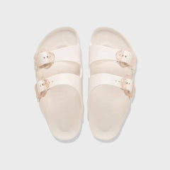 Birkenstock Kids Arizona EVA Flower Buckle - Eggshell