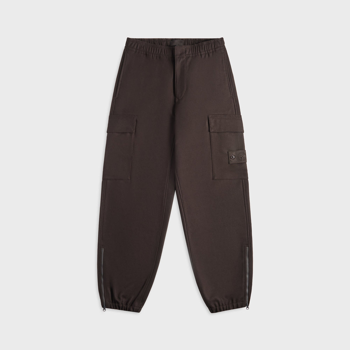 Stone Island Ghost Flannel Trousers - Dark Brown