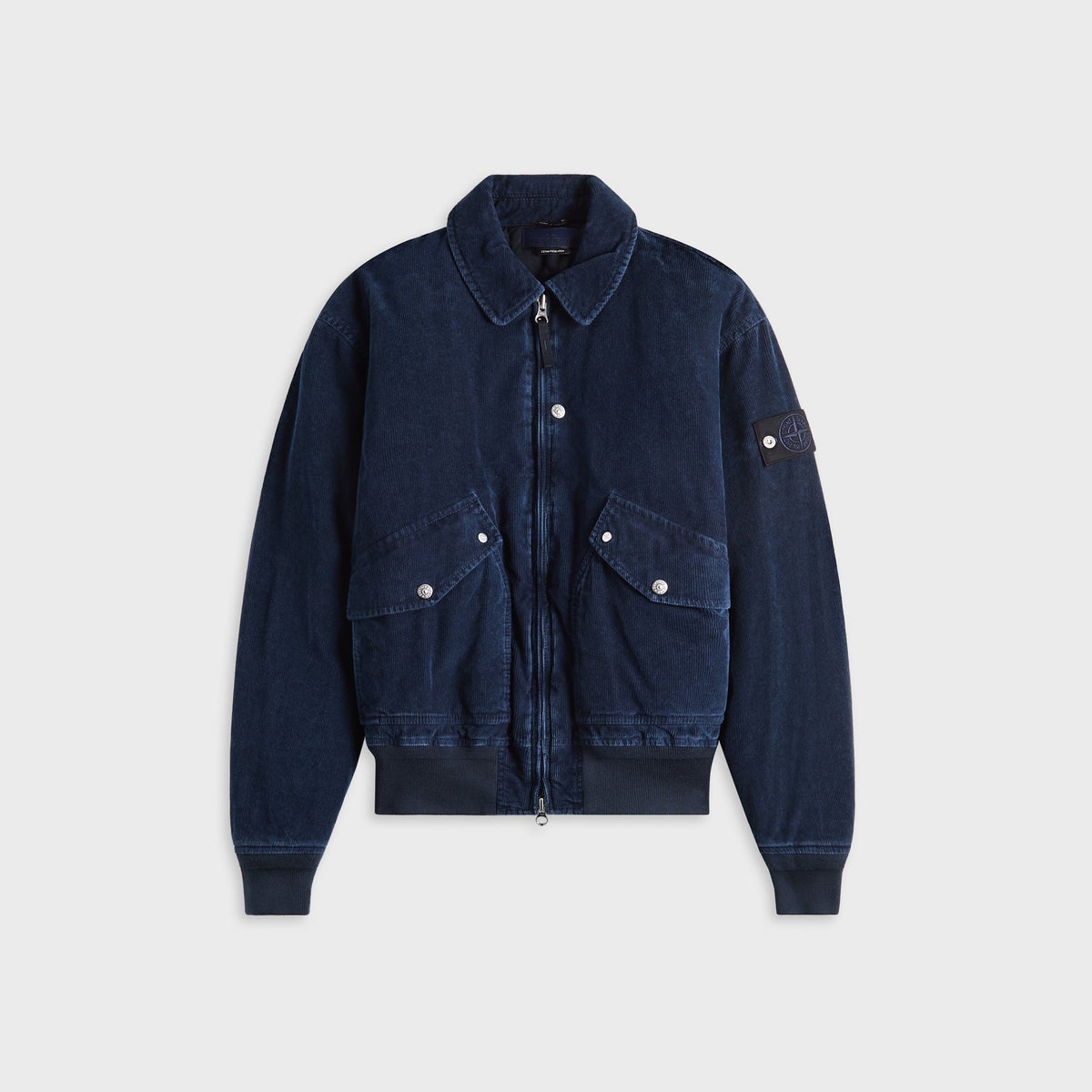 Stone Island Denim Research Corduroy Bomber Jacket - Indigo