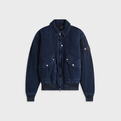 Stone Island Denim Research Corduroy Bomber Jacket - Indigo