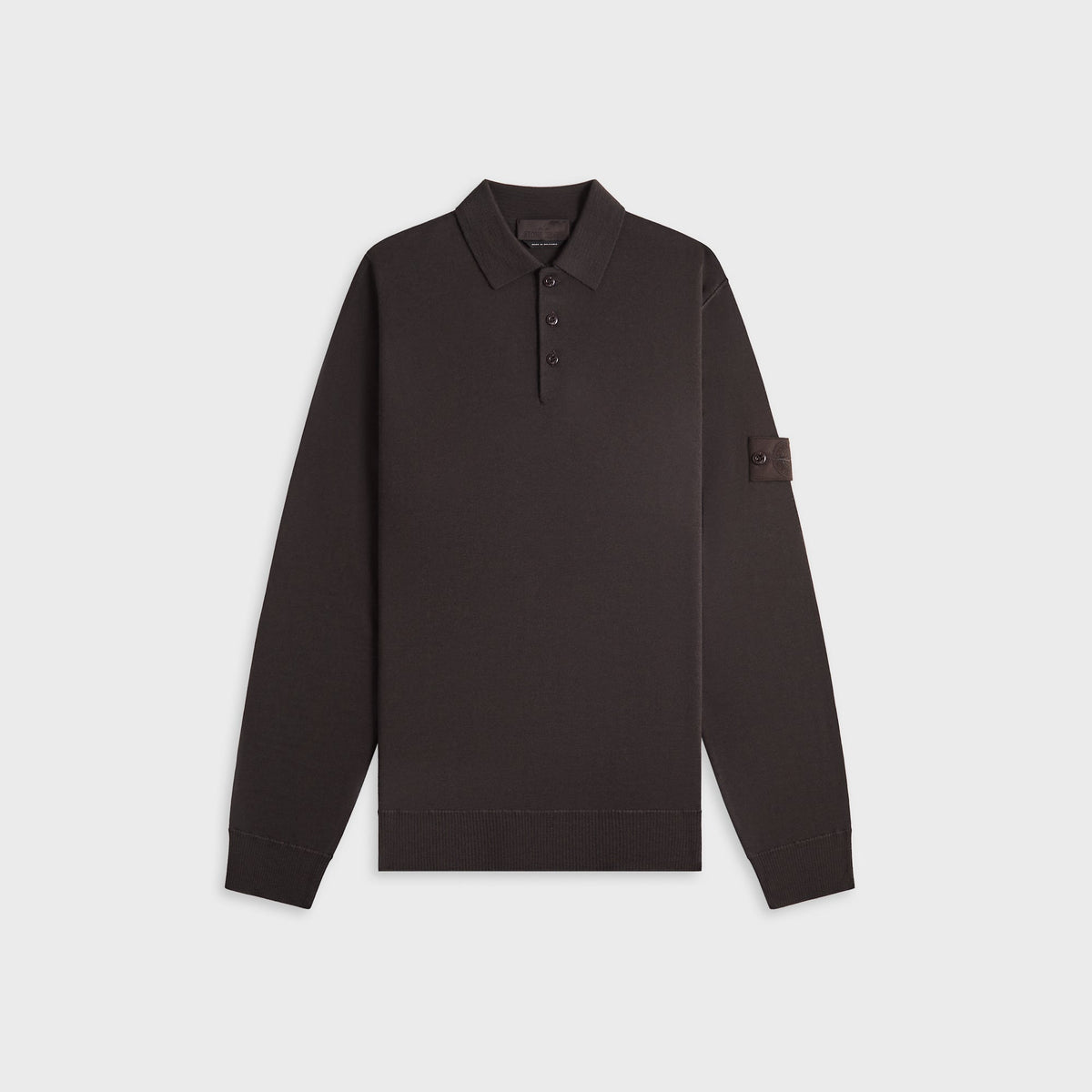 Stone Island Ghost Long Sleeve Polo - Dark Brown