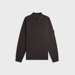 Stone Island Ghost Long Sleeve Polo - Dark Brown
