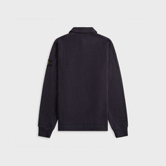 Stone Island Brushed Heavy Cotton Long Sleeve Polo - Ink