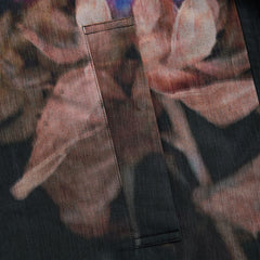 Dries Van Noten Thistle Print Wool Polyester Taffeta Jacket - Black