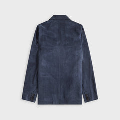 Dries Van Noten Sand Washed Cupro Jacket - Navy