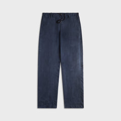 Dries Van Noten Sand Washed Cupro Pant - Navy