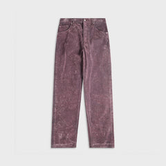 Dries Van Noten Flocked Rinse Wash Pant - Lilac