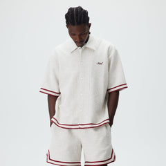Kith Tessellation Interlock Woodpoint Shirt - Light Heather Grey