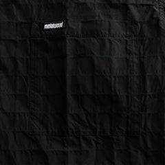 Metalwood Oversized Snap Top Polo - Black