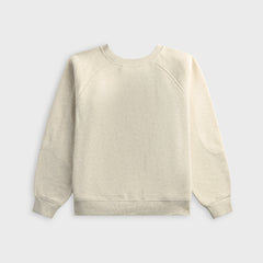 Metalwood Plaid Oval Logo Raglan Crewneck Sweatshirt - Heather Grey