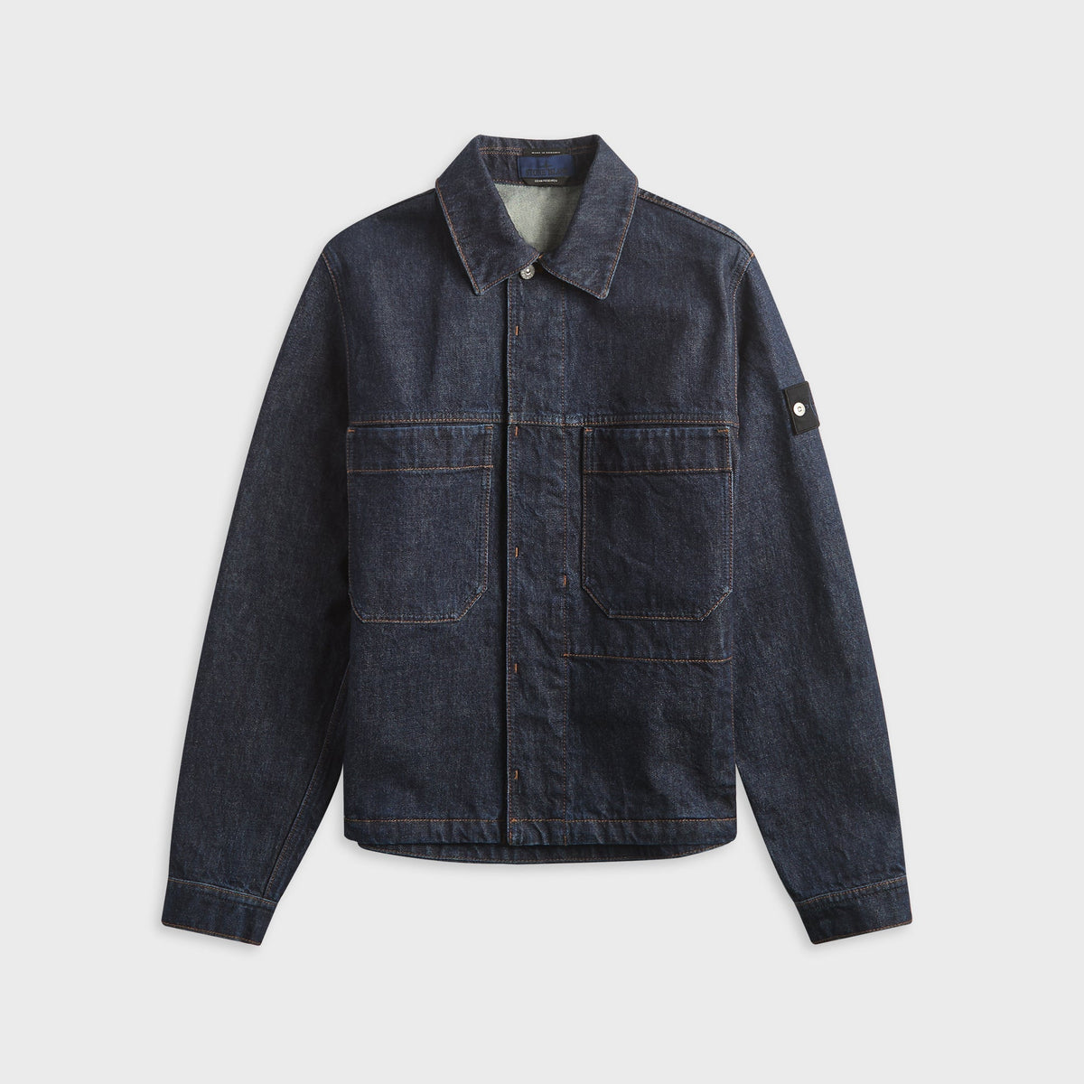 Stone Island Denim Research Rinsed Coach Jacket - Blue Rinse