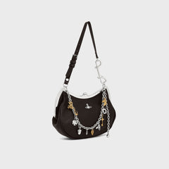 Vivienne Westwood Charm Frame Purse Bag - Black