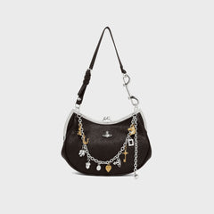 Vivienne Westwood Charm Frame Purse Bag - Black