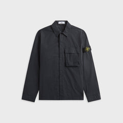 Stone Island Stretch Cotton Overshirt - Navy Blue