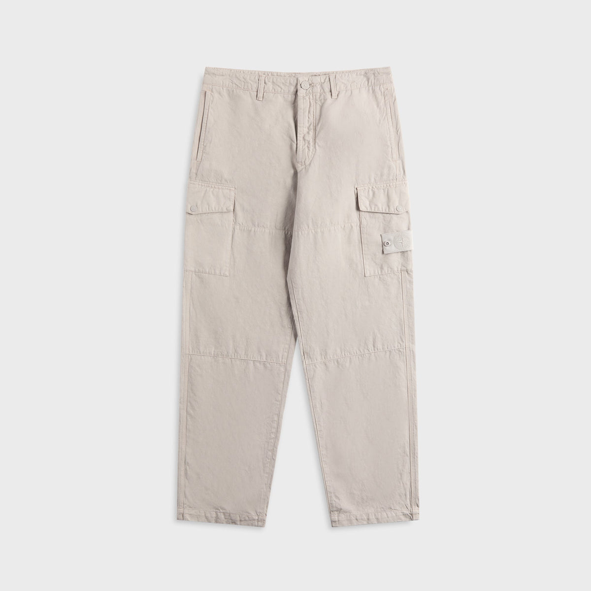 Stone Island Ghost Cotton-Linen Canvas Trouser - Dust Grey