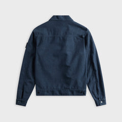 Stone Island Ghost Linen Blend  Coach Jacket - Slate Blue