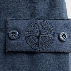 Stone Island Ghost Linen Blend  Coach Jacket - Slate Blue