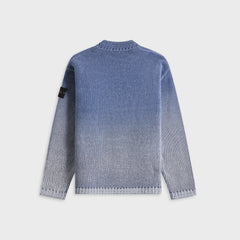 Stone Island Cotton Chenille Degradé Sweater - Dark Blue