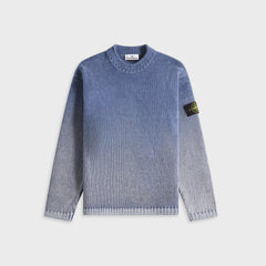 Stone Island Cotton Chenille Degradé Sweater - Dark Blue