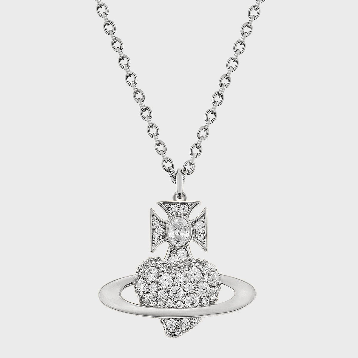Vivienne Westwood Valentine's Agnatha Bas Relief Pendant Necklace - Silver