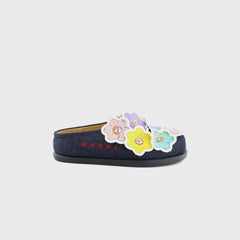 Marni GS Fussbett Slip-On Mules - Dark Blue / Multicolor