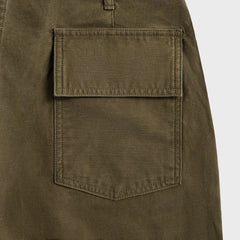 Auralee Washed Baggy Satin Bleached Baker Pants - Khaki Brown