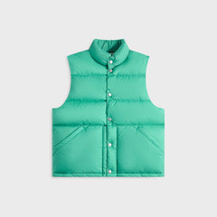 Auralee Super Light Nylon Ripstop Down Vest - Jade Green