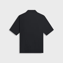 Auralee Super High Gauge Cotton Knit Polo - Dark Navy