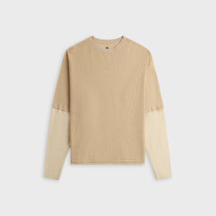 Adrian Cashmere Kai Double Layer top - Cream