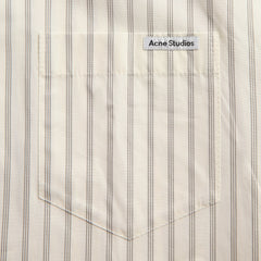Acne Studios Double Sleeve Button-Up Shirt - Off White / Grey