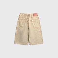 Acne Studios Distressed Denim Short - White