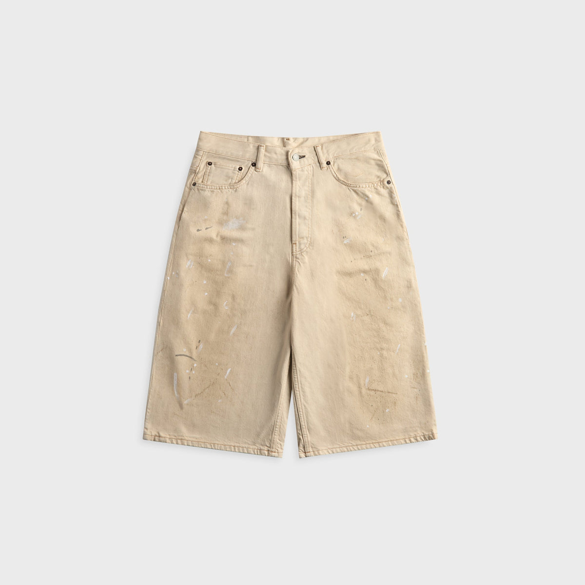 Acne Studios Distressed Denim Short - White
