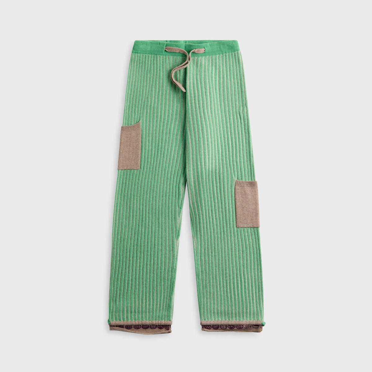 Adrian Cashmere Sugar Snap Track Pant - Green